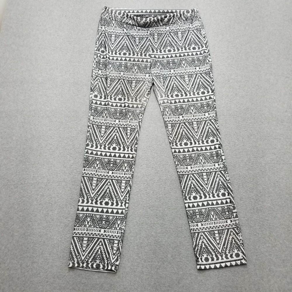 Lavish Leggings Womens Large White Black‎ Casual Stretchy 32x29